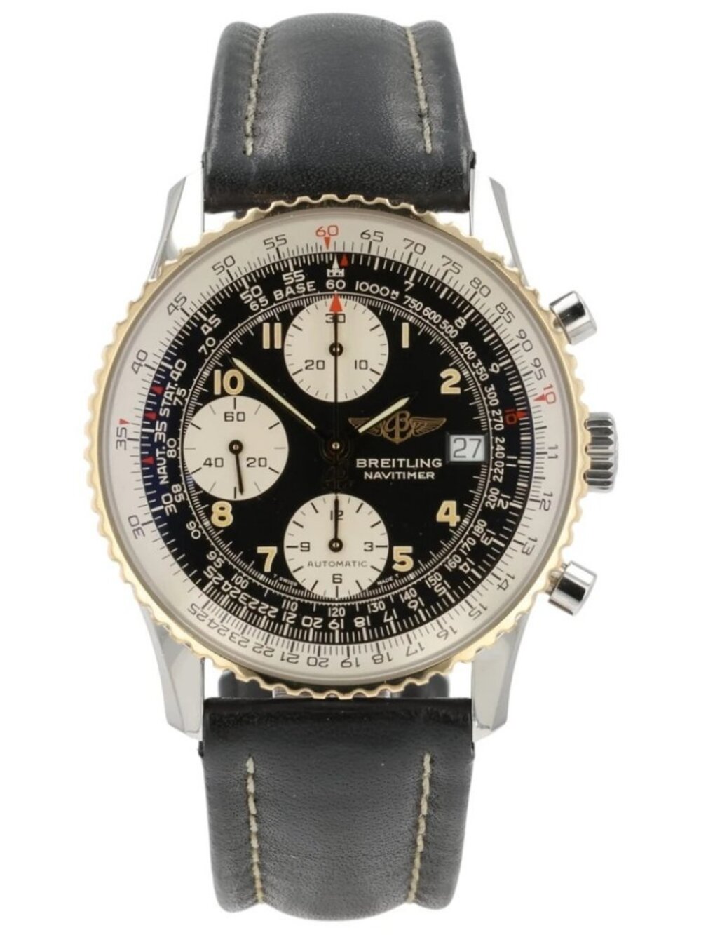 Breitling Navitimer Black Dial Steel and Gold 41mm Automatic Mens Watch D13022
